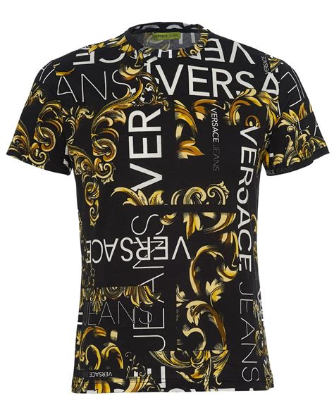 versace jeans t-shirt all over print|versace jeans couture outlet.